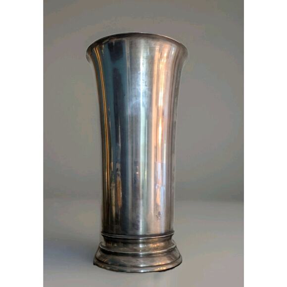 Restoration Hardware Julep Silver Pewter Vase 10" Tall Pewter Patinab Old World - Picture 1 of 5
